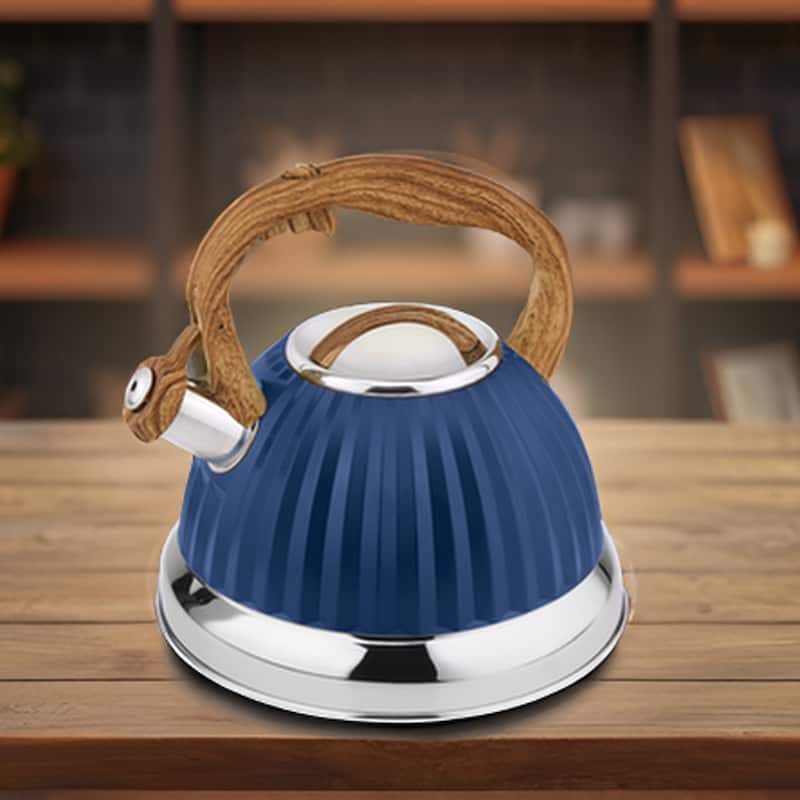 Lorren Home Trends Stovetop Tea Kettle 3L/12 Cups, Whistling Spout.