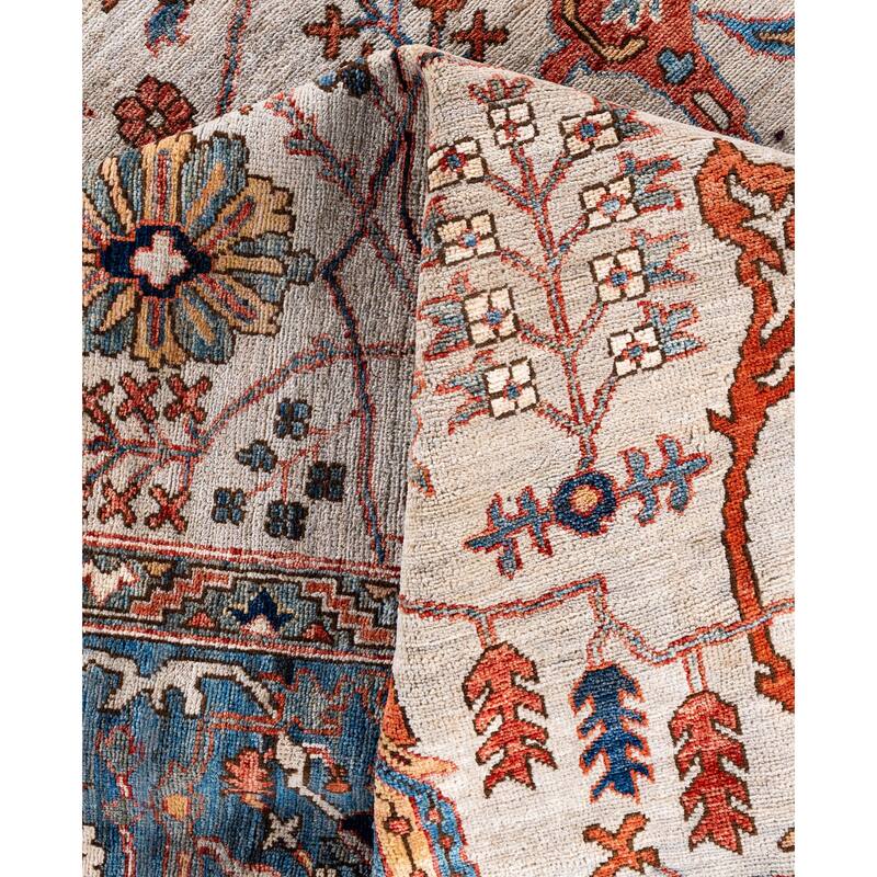 Serapi One-of-a-Kind Hand-Knotted Area Rug - Gray - 8' 11" x 12' 0"
