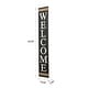 preview thumbnail 27 of 28, Glitzhome 60"H Wooden Welcome Porch Sign with 4 Changable Floral Wreaths