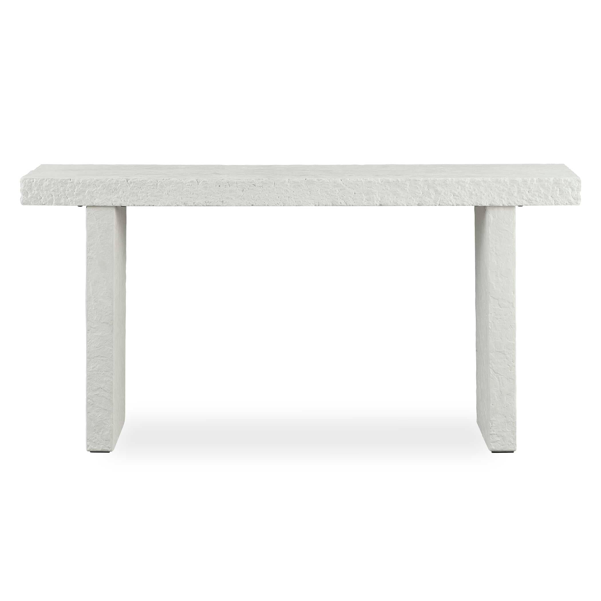 Uttermost Hagan Indoor-Outdoor Limestone Console Table - 14" D x 60" W x 30" H