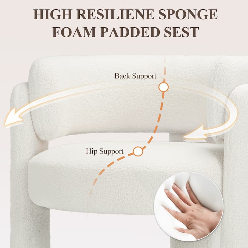 RENEWLINE Modern Velvet Barrel Accent Chair - 3-Leg Design for Living Room, Bedroom