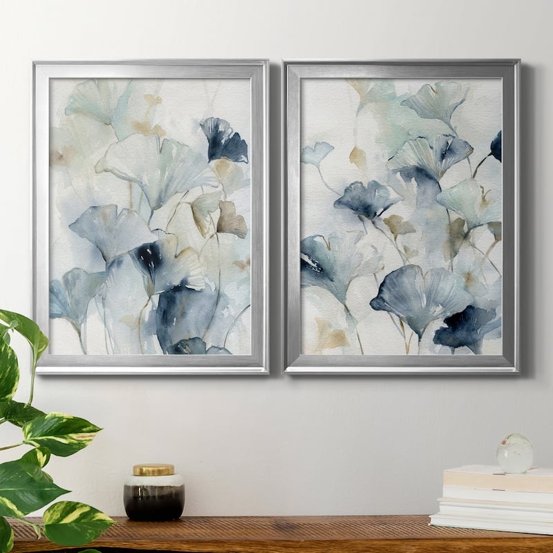Indigo Ginkgo I Premium Framed Print - Ready to Hang - Multi-Color