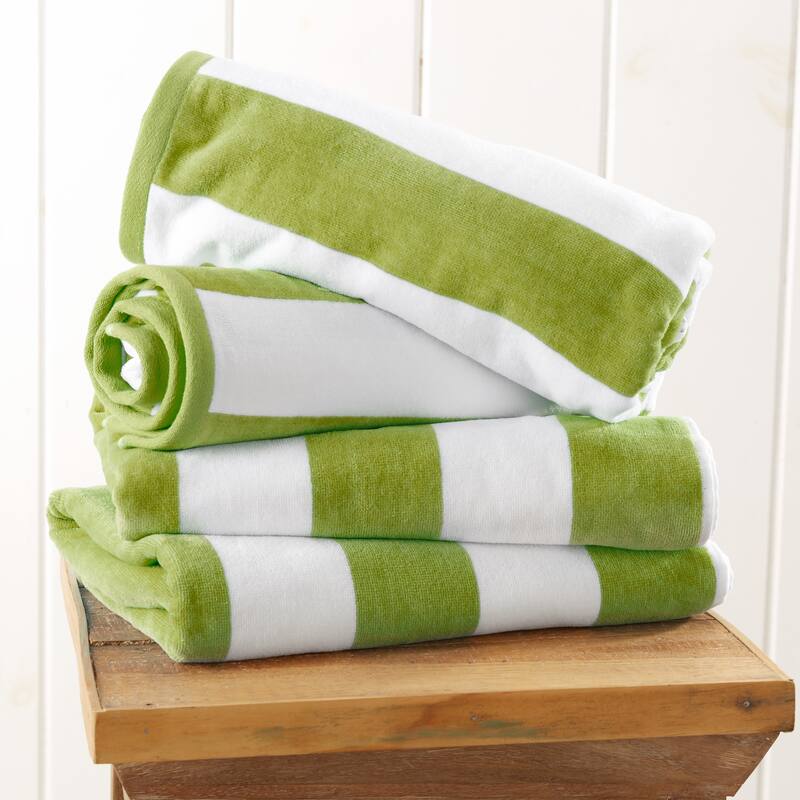 Linery & Co. Cotton Stripe Beach Towel, 4 Pack - 30" x 60"