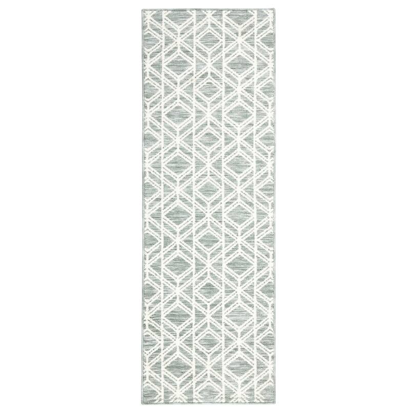 TOWN & COUNTRY EVERYDAY Walker Modern Diamond Everwash Washable Multi-Use Non-Slip Backing Decorative Rug