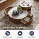 preview thumbnail 4 of 12, Lift-top Modern Nesting Coffee Table Set Of 2, White Sintered Stone Coffee Table Set