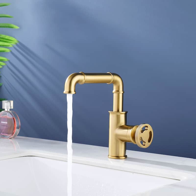 Rbrohant Bathroom Sink Faucet Single Hole Mixer Taps Countertop Faucet