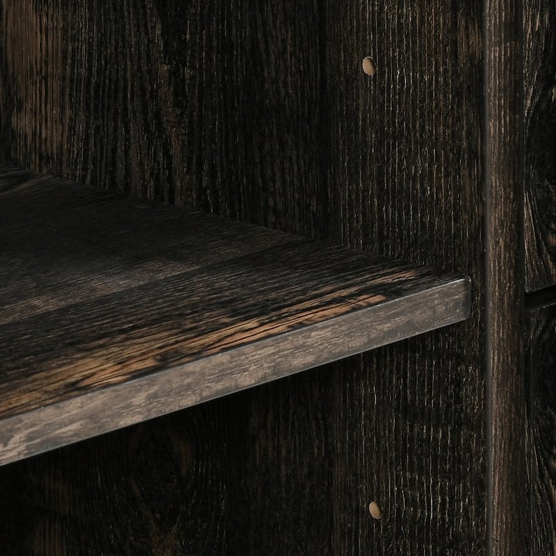Farmhouse Sideboard Buffet Cabinet with Storage-Sliding Barn Doors and 4 Drawers