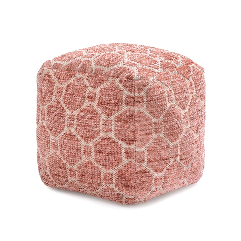 Jani 20-inch Ottoman Pouf - Handcrafted Handmade Ottoman for Seating, Footrest, Home Decor for Living Room, Bedroom