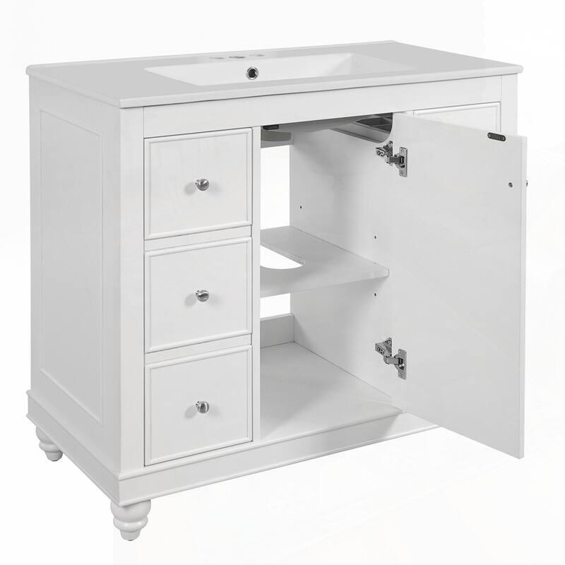 Bathroom Vanity with Ceramic Sink Combo