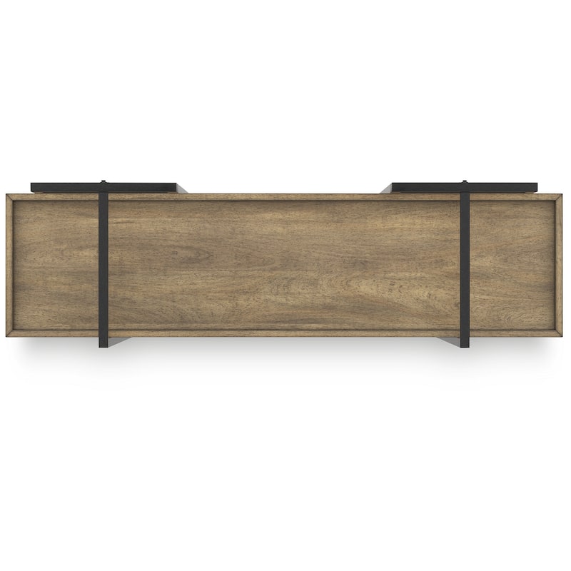 Signature Design by Ashley Montia Black/Brown 76" Bookcase - 58" W x 17" D x 76" H