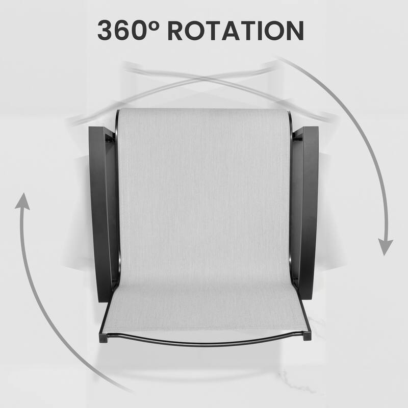 Outdoor All-weather Swivel Aluminum Bar Stools Sunbrella