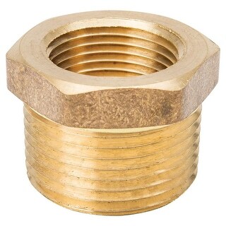 American Imaginations 1.5 in. x 0.75 in. Brass Bushing; Brass Hardware ...