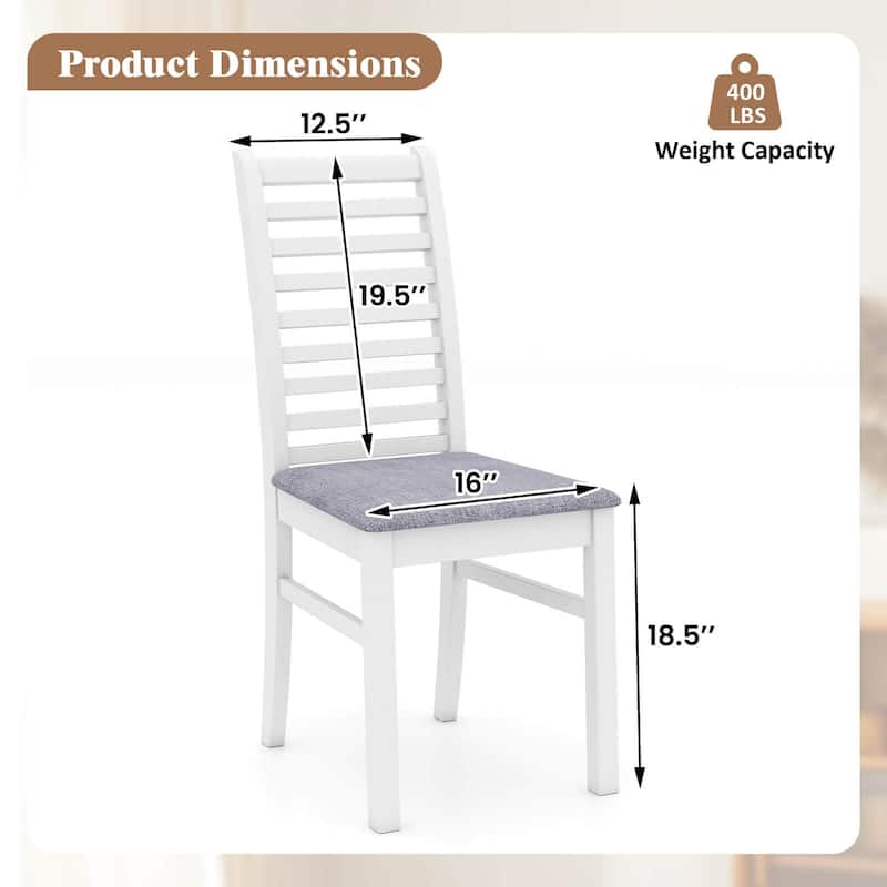 Costway Modern Dining Chair Set of 2/4 Kitchen Chair with Rubber Wood - See Details