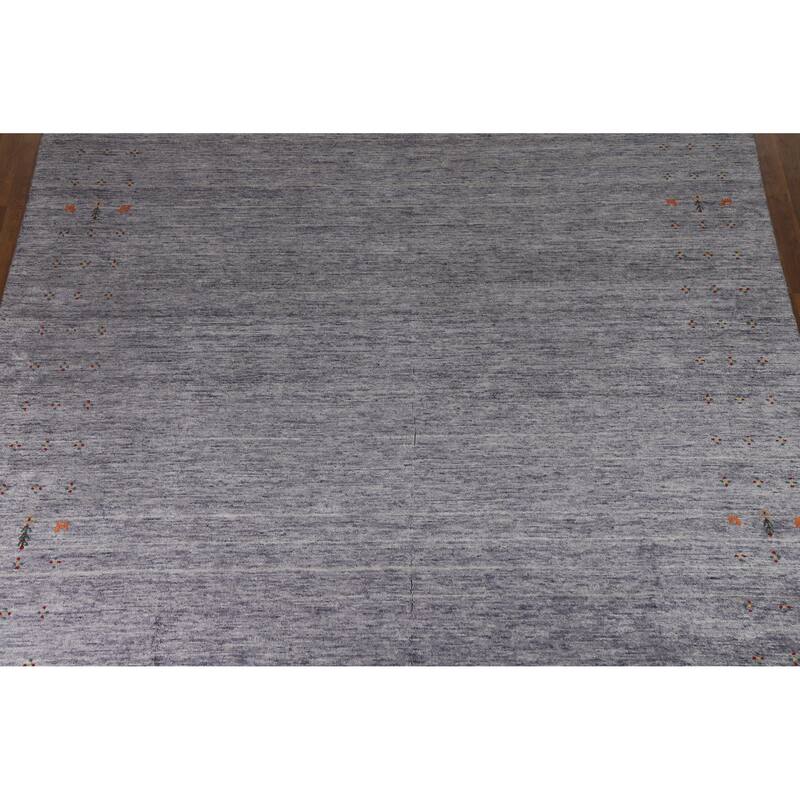 Hand Knotted Oriental 100% Wool Carpet Tribal Tribal Navy Blue & Blues Gabbeh Area Rug - 12' 1'' X 9' 1''