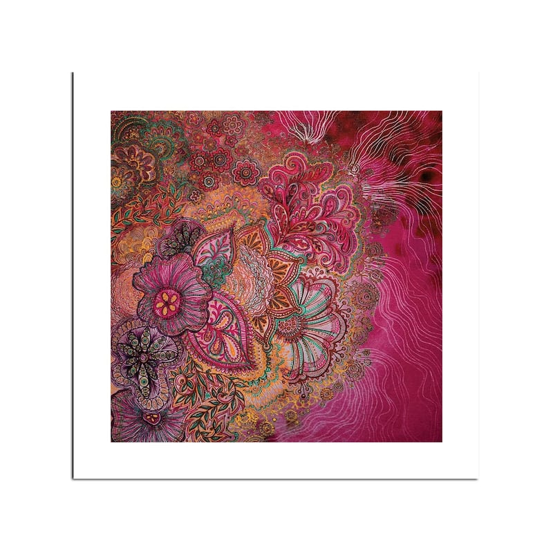 Flourish Berry Fine Art Paper Print by Stephanie Corfee - Multi