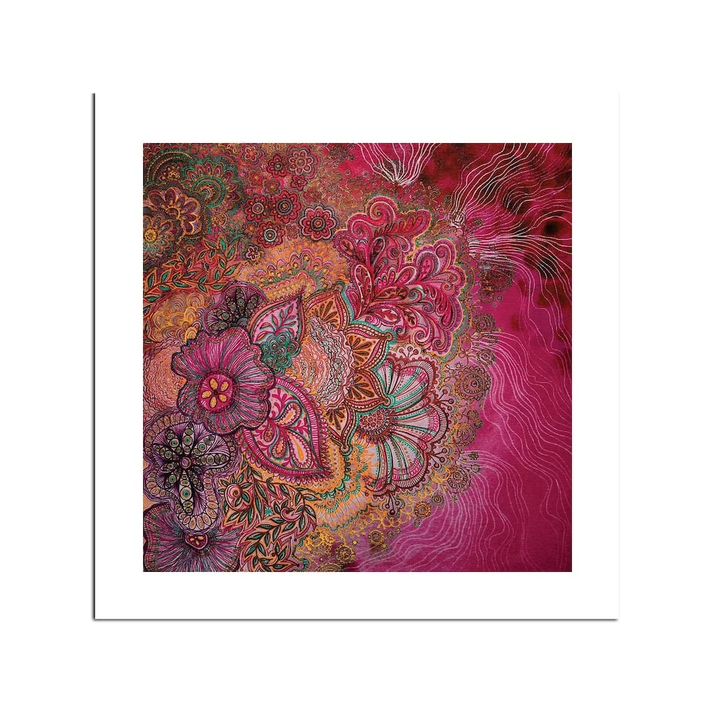 Flourish Berry Fine Art Paper Print by Stephanie Corfee - Multi