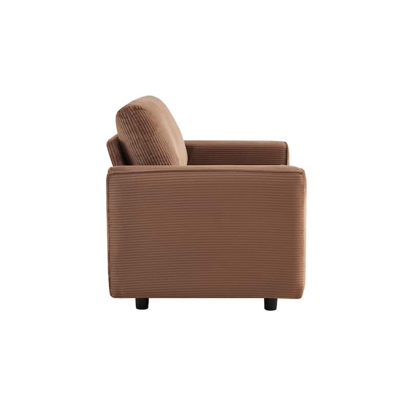 Modern Contemporary Upholstered Corduroy Plush Tufted Chair
