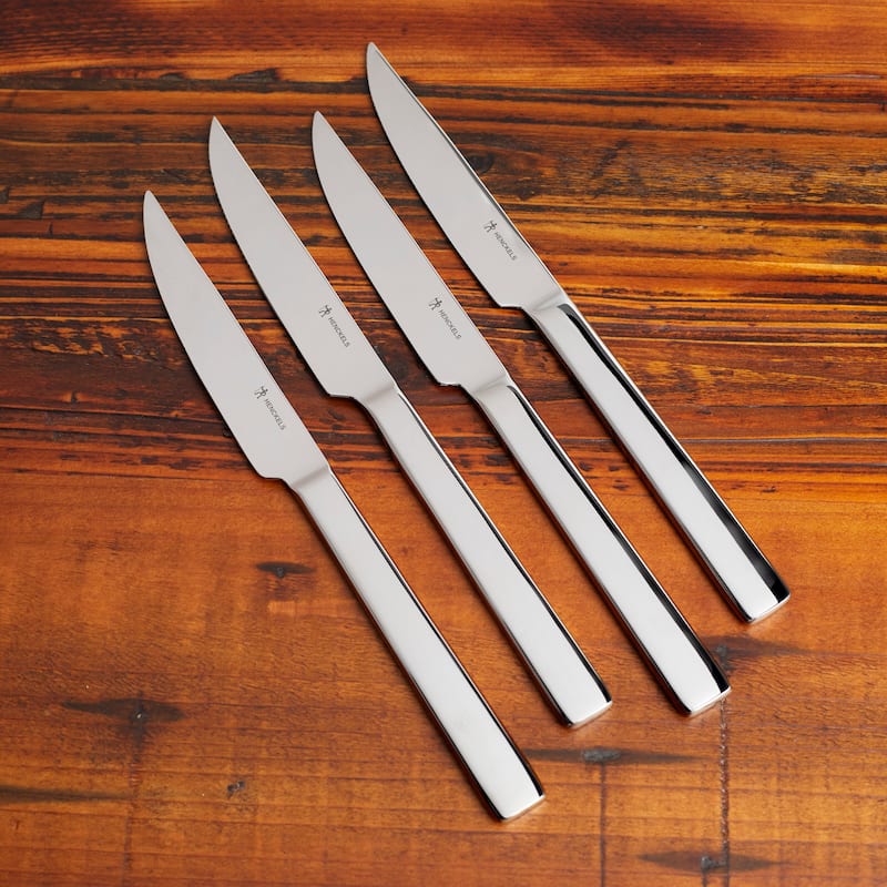 Henckels Polished Stainless Steel Serrated Steak Knife Set - Stainless Steel - 4-pc