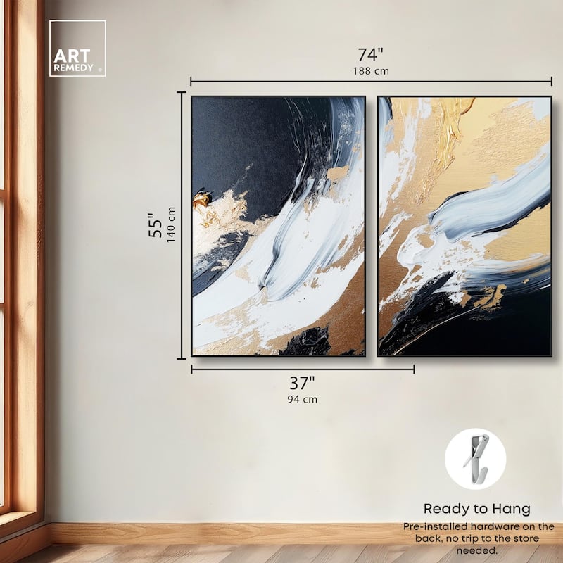 Forces II Canvas Set of 2 by Art Remedy