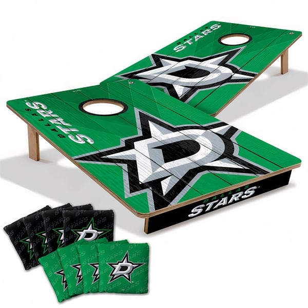 slide 2 of 7, Dallas Stars NHL Tailgate Cornhole Board Set Include Carrying Case
