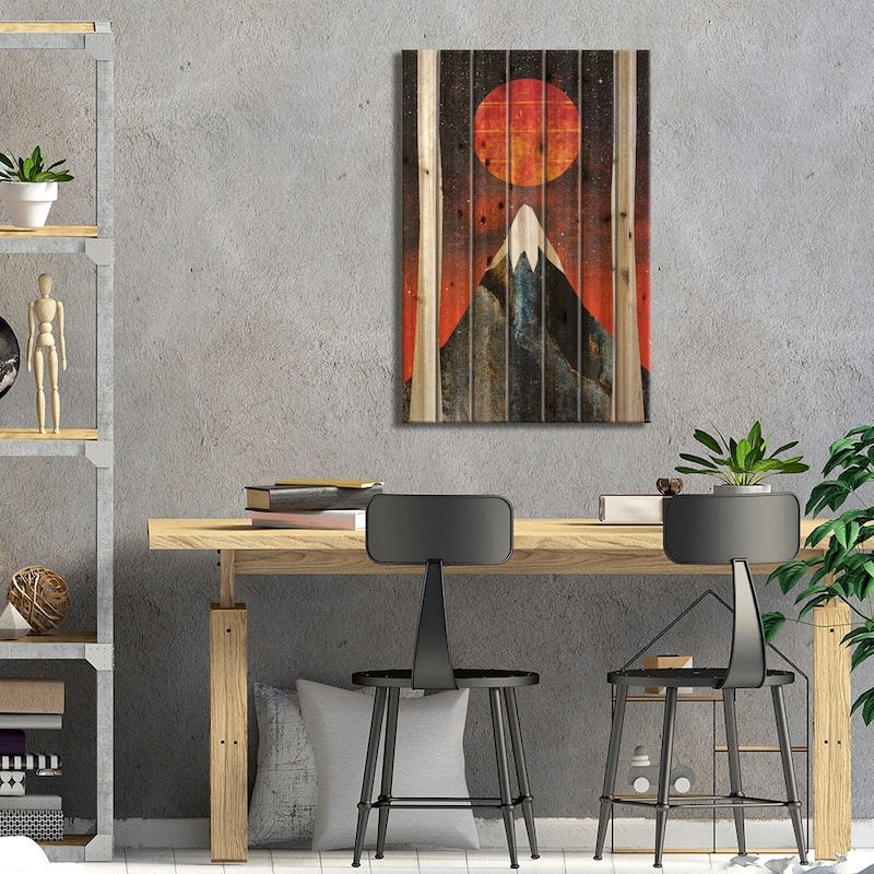 Two Worlds II Print On Wood by Elisabeth Fredriksson - Multi-Color
