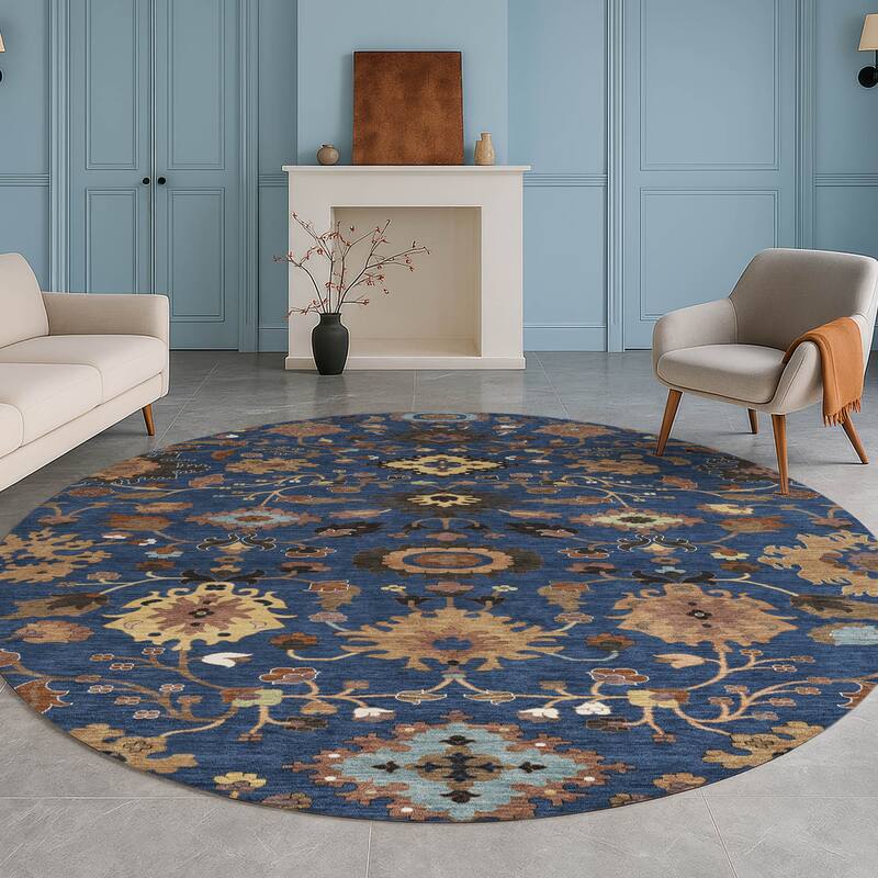 Machine Washable Indoor/ Outdoor Traditional Marci Chantille Rug