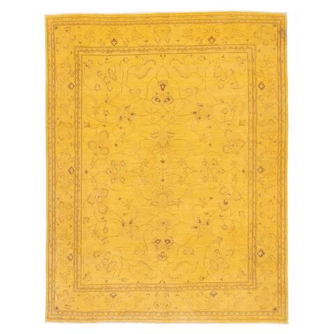 ECARPETGALLERY Hand-knotted Color Transition Gold Wool Rug - 7'11 x 9'7