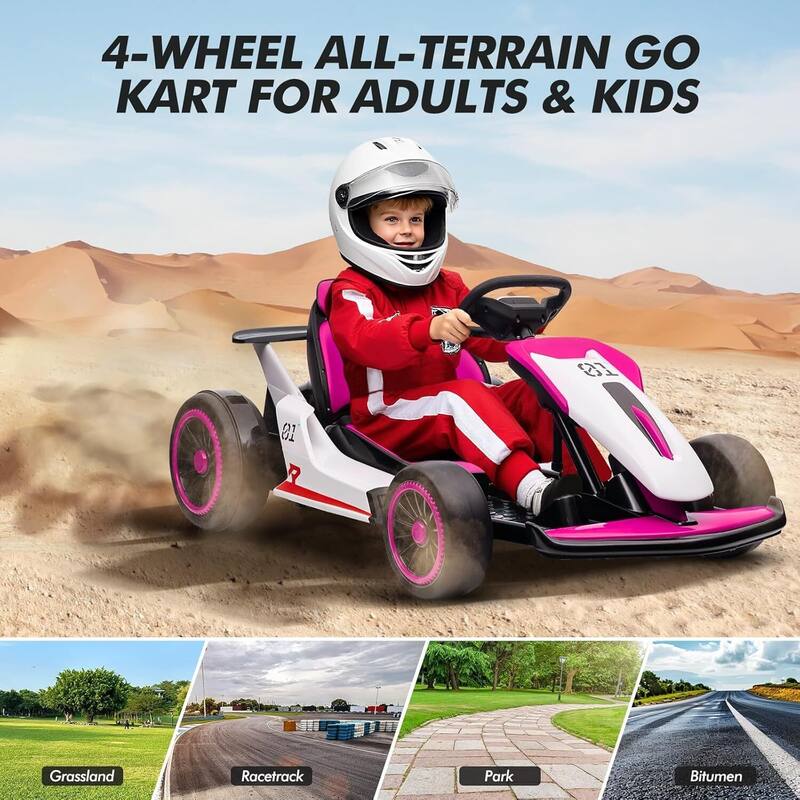 24V Electric Drift Go Kart for Kids 6-12 Best Gift