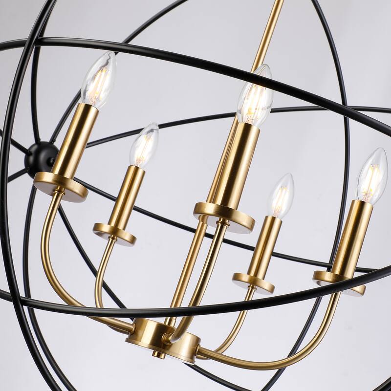 5-Light Orbital Spheres Chandelier