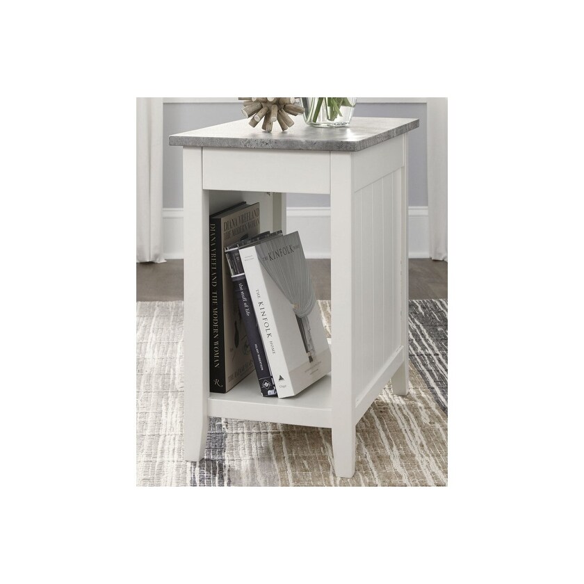 Shop Ashley Furniture T217 371 White Diamenton Chair Side End