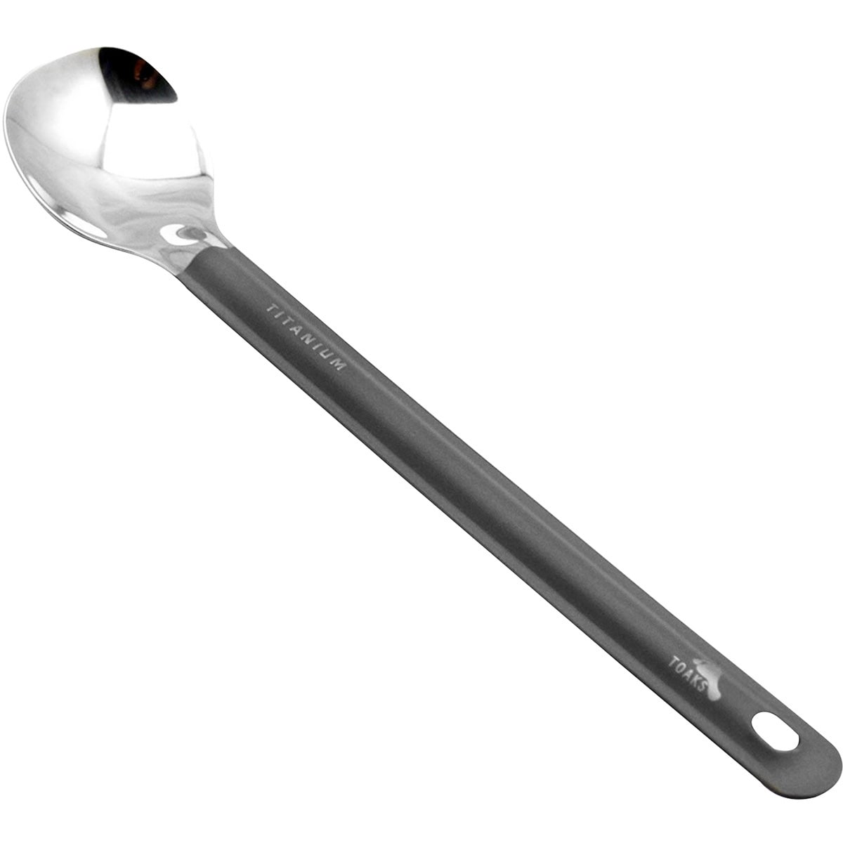 TOAKS Titanium Long Handled Spoon with Polished Bowl SLV-11 Outdoor Camping