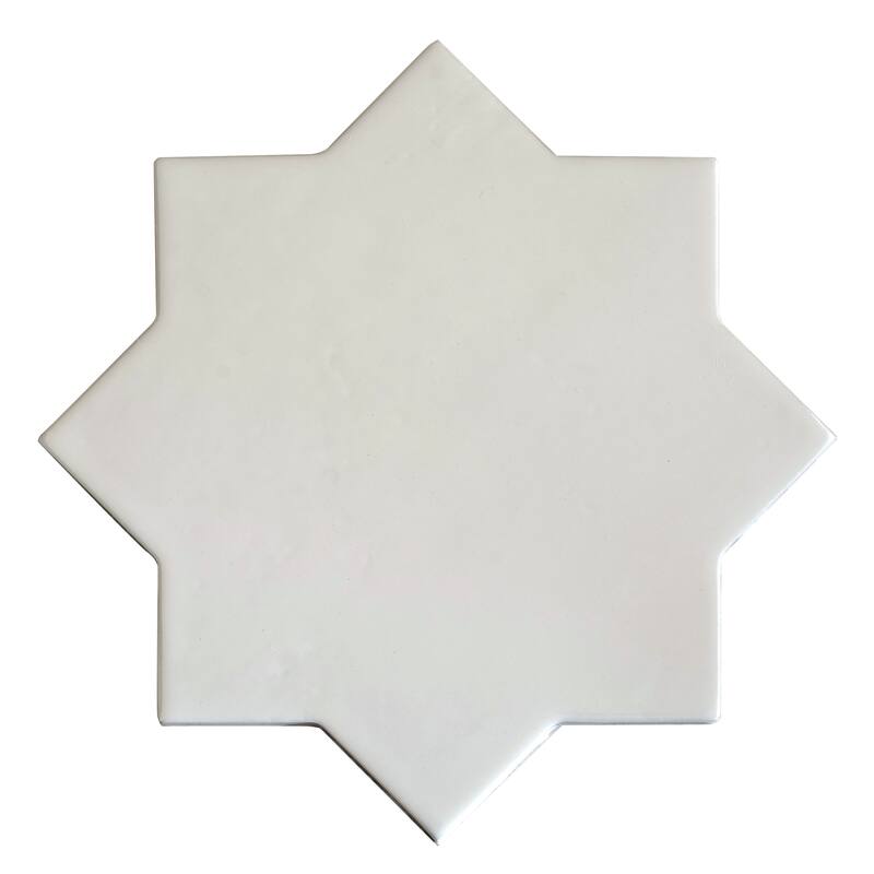 Apollo tile 7" x 7" Terralis Glossy Pearl White Porcelain Tile (6.46 sq ft/case) - 16 Pack