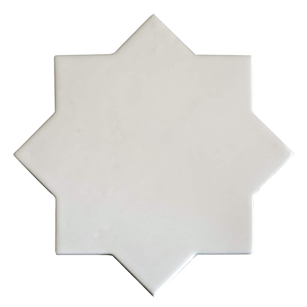 Apollo tile 7" x 7" Terralis Glossy Pearl White Porcelain Tile (6.46 sq ft/case) - 16 Pack