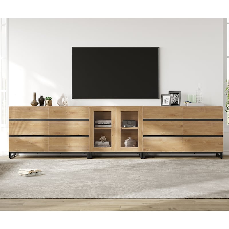 3 in 1 TV Stand for TVs up to 120 inches, Modern Entertainment Center for Living Room, Bedroom