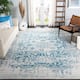 SAFAVIEH Madison Snowflake Medallion Rustic Farmhouse Distressed Rug - 11' x 15' - Teal/Ivory