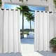 preview thumbnail 44 of 42, ATI Home Indoor/Outdoor Solid Cabana Grommet Top Curtain Panel Pair 54X120 - Winter White