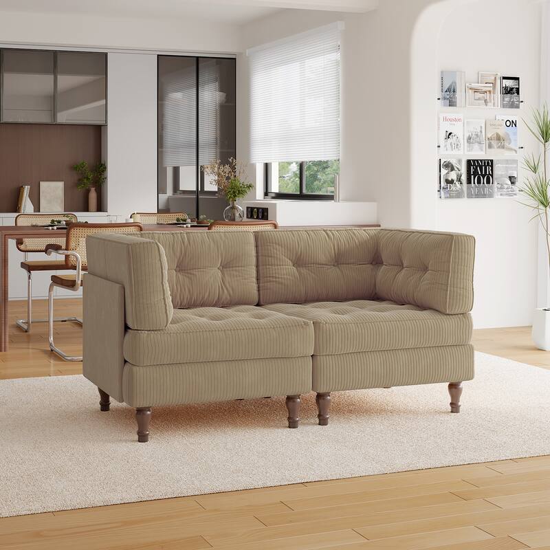 Madison Oversized Upholstered Corduroy Modular Sectional Sofa
