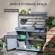 preview thumbnail 23 of 25, Outsunny Wooden Potting Bench, Outdoor Potting Table with Storage Cabinet, Storage Shelves, Sink
