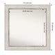 preview thumbnail 11 of 28, Non-Beveled Wood Bathroom Wall Mirror - Trellis Silver Frame - Trellis Silver 32 x 32 in