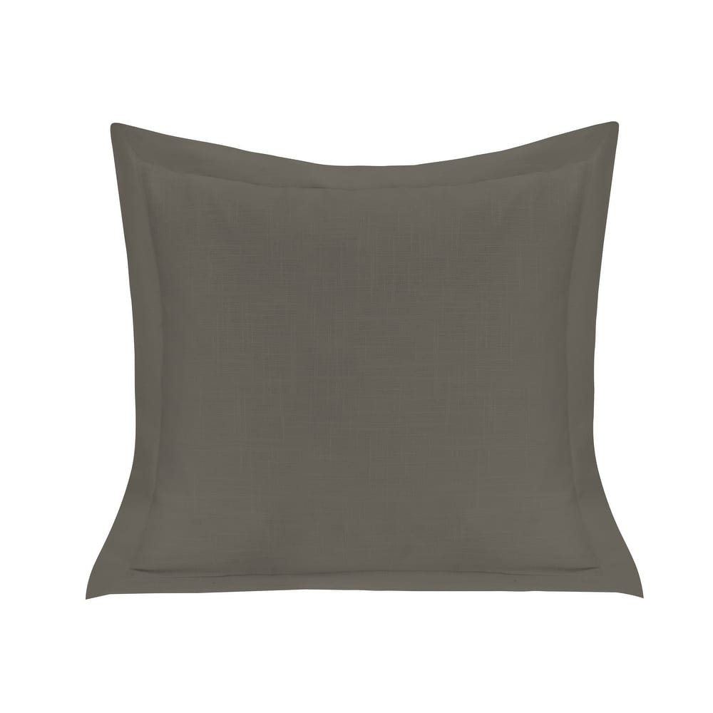 HiEnd Accents Luna Single Flanged Washed Linen Pillow, 20"x20"