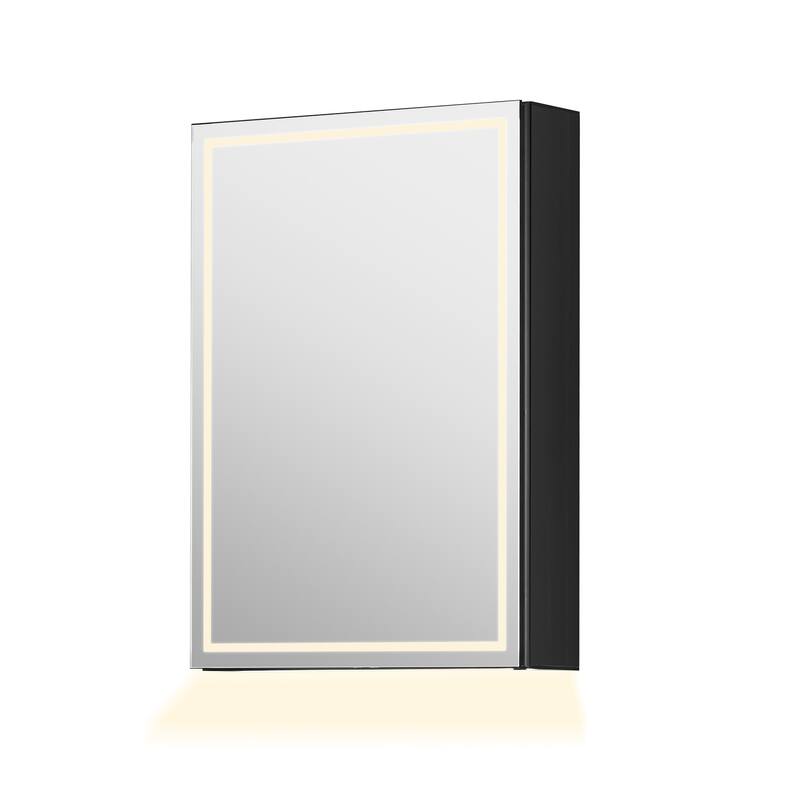 Hesili Rectangular Frameless LED Lighted Bathroom Mirror Medicine Cabinet