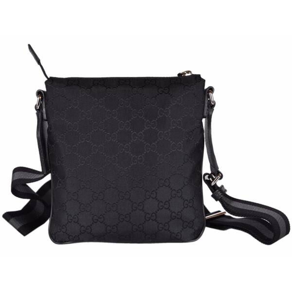 Shop Gucci 449183 Black Nylon Mini Gg Guccissima Web Trim