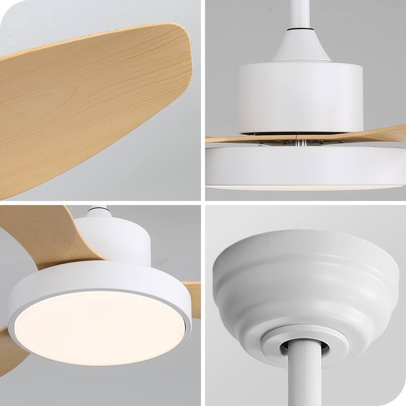 47" Modern Dimmable LED Ceiling Fan with Light and Remote
