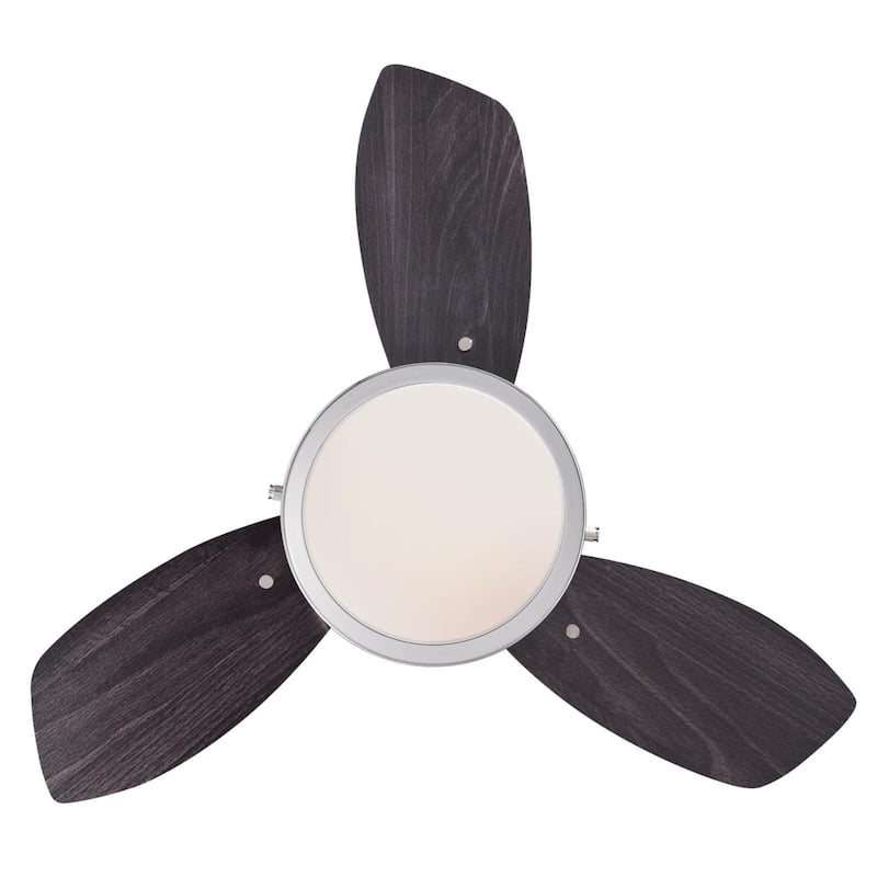 Westinghouse Lighting Wengue 30-Inch 3-Blade Indoor Ceiling Fan with Dimmable LED Light and Opal Frosted Glass