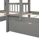 preview thumbnail 8 of 29, Twin L-Shaped Quad Bunk Bed with Three Drawers - Fun & Functional