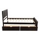 preview thumbnail 18 of 16, Twin Platform Storage Bed with Wheel-Out Drawers