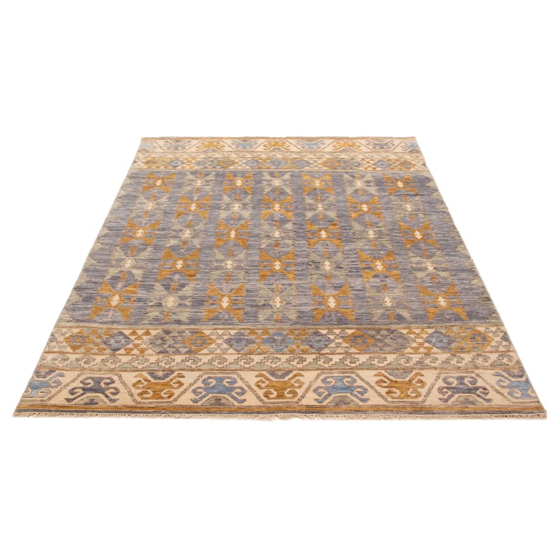 ECARPETGALLERY Hand-knotted Mystique Grey Wool Rug - 7' 10" x 10' 6"