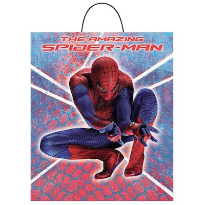 15" Blue and Red Spiderman Treat Bag Halloween Props