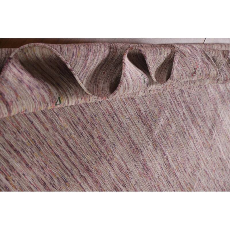 Gabbeh Indian Area Rug Hand-Knotted Tribal Wool Carpet - 8'0"x 9'11"