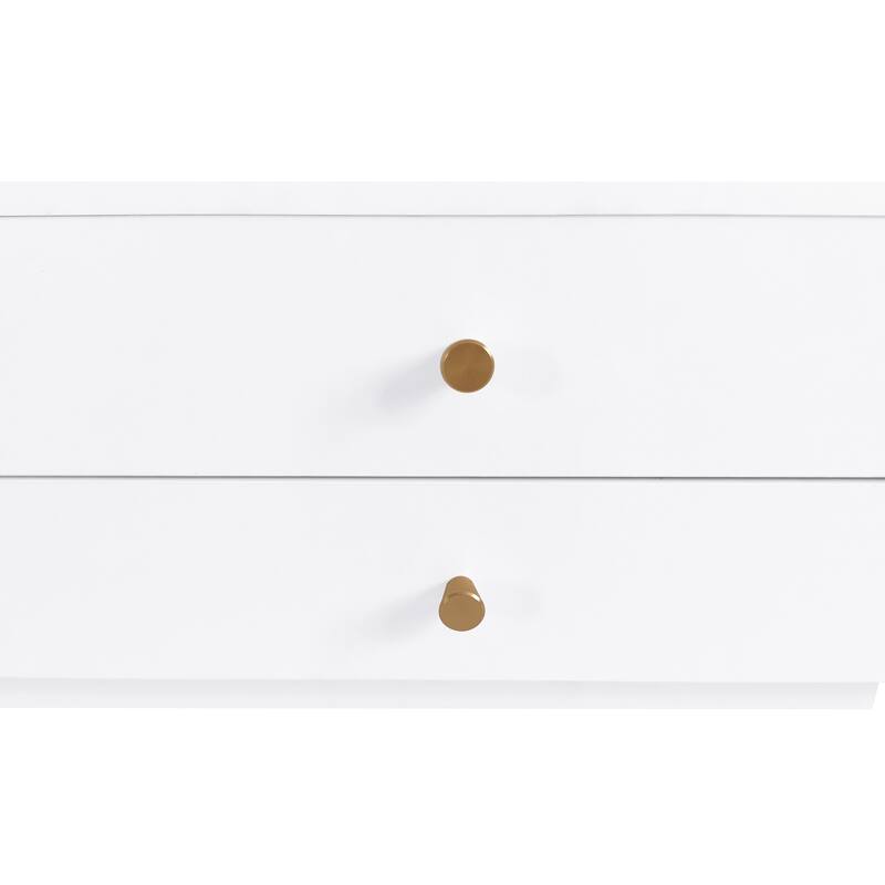Elegant Media Console with Fluted Glass Doors, Ample Storage, & Metal Handles, 87" Wide